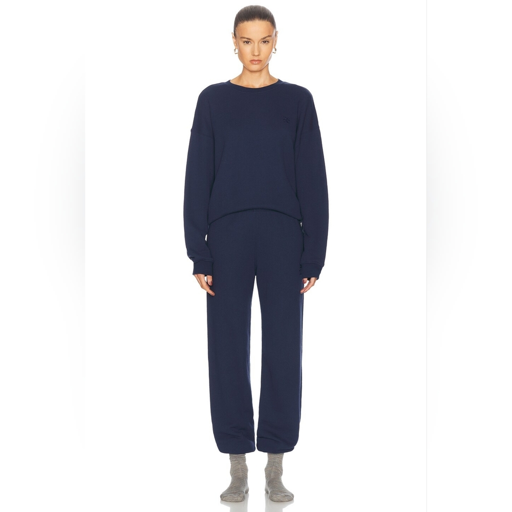 Éterne French Terry 'Straight Leg Sweatpant' In Navy, Nwt, Sz M